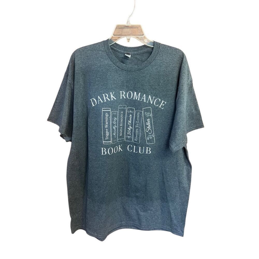 Book Club Unisex Charcoal Tee shirt SZ XL NWOT